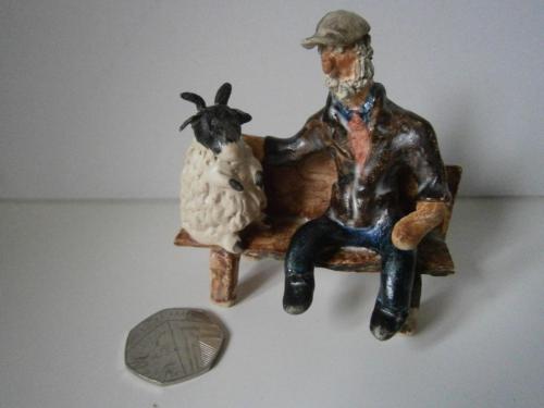 SOLD One man and his sheep.